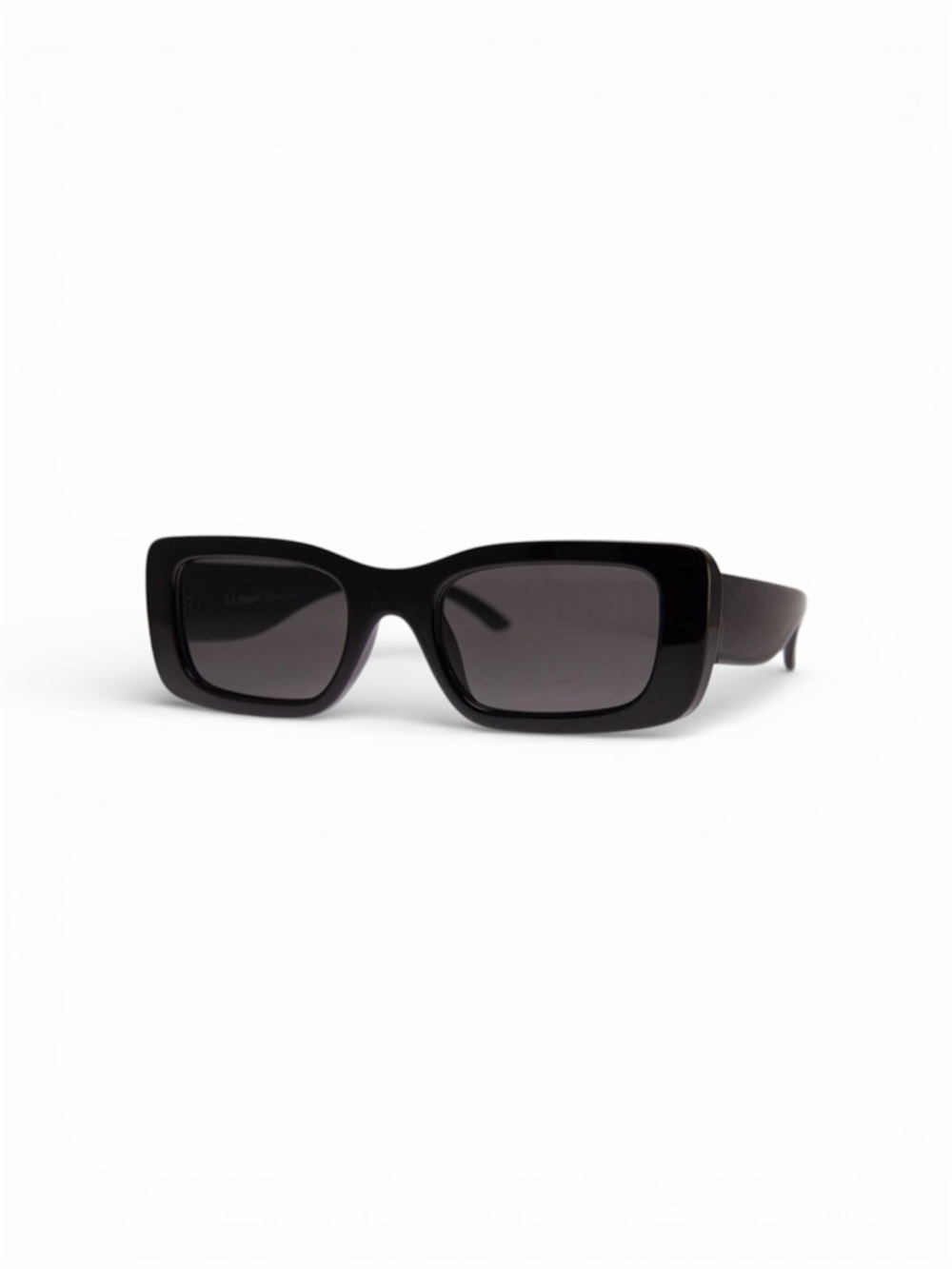Black thick square frame 90s rectangular sunglasses